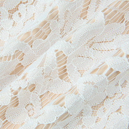 Ladies Elegant Jumpsuit  Spaghetti Straps V-Neck Solid Embroidered Lace Open Back Wide Leg Jumpsuit Long Jumpsuit Black White.