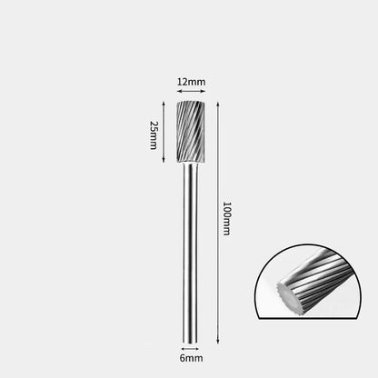 Hartmetallfräser, Wolframstahl-Schleifkopf, zylindrisch 6 mm, AE AX AX Metallfräser