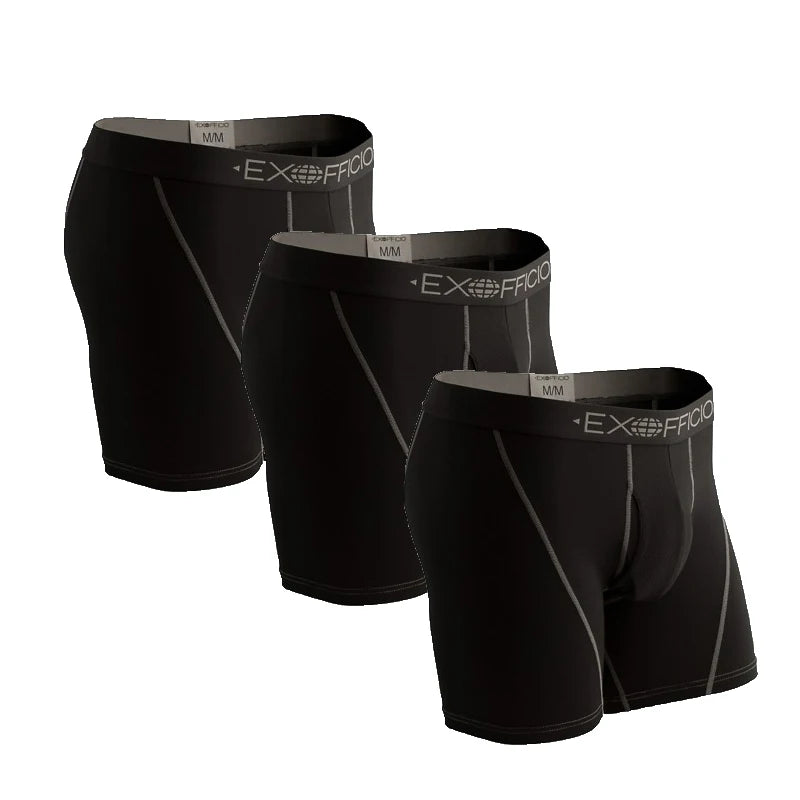 3er-Pack Exofficio Herren-Unterwäsche-Boxershorts mit Fliegen, Herren-Mesh, 15,2 cm, Boxershorts, Unterwäsche, Sport-Boxershorts, leicht, bequem