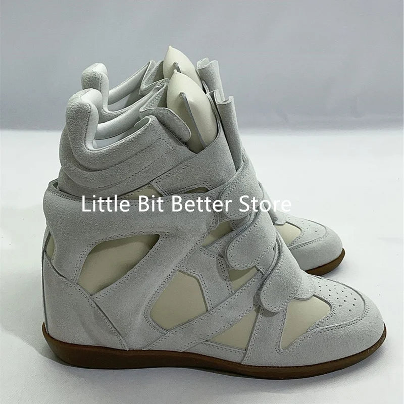 Autumn Winter Luxury Brand Design Women Ankle Boots Fashion Height Increasing Casual Shoes Leather Women Motorcycle Boots 2026.