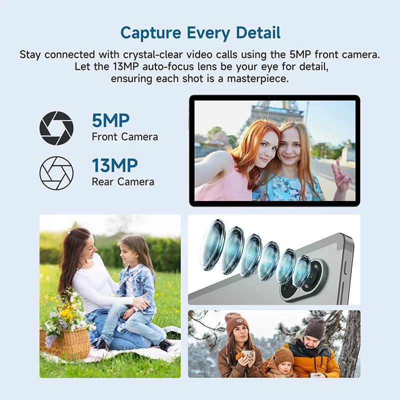 ALLDOCUBE iPlay60 Lite Tablet 10.95" 60Hz Display Unisoc T606 12GB(4GB+8GB Virtual)RAM 128GB ROM 4G LTE 8000mAh Android 14.