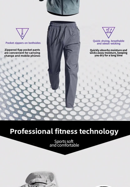 Men's Sportswear Set Quick-Dry Running Clothes Fitness Wear Morning Run Clothing Spring Autumn Basketball Training Jacket.