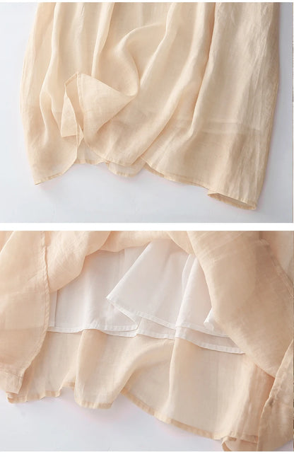 Vintage lange Damen kleider neue chinesische Stickerei koreanische Kleidung Sommer Kurzarm lose Freizeit kleid.