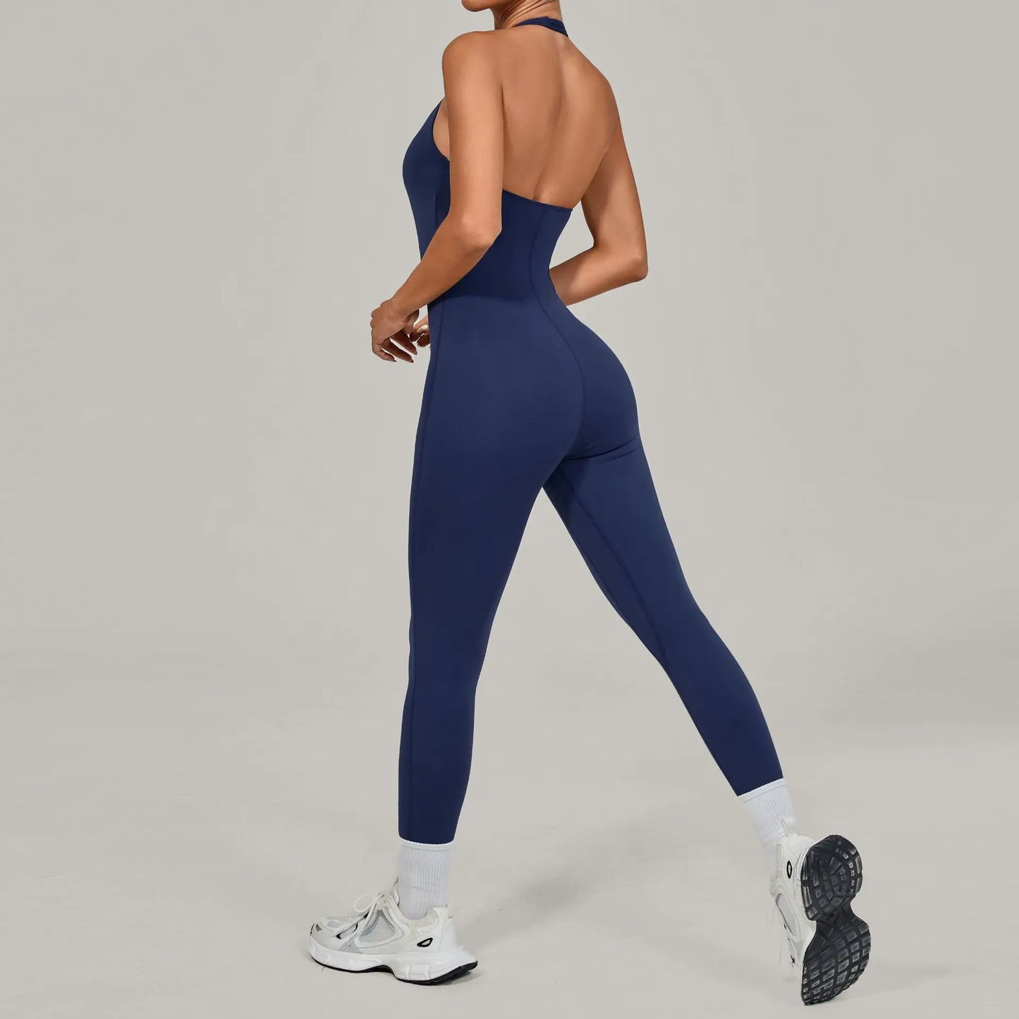 Yoga Jumpsuit Sports Fitness Peach Hip Halter Neck Backless Pants Bodysuit Outdoor Dance Jumpsuit Tight Yoga Wear for Women