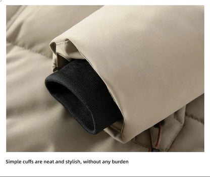 Top Grade Designer New Brand Men Parka Jacket Thick Casual Fashion Hooded Cropped Windbreaker Quilted Bubble Coats  Mens Clothes