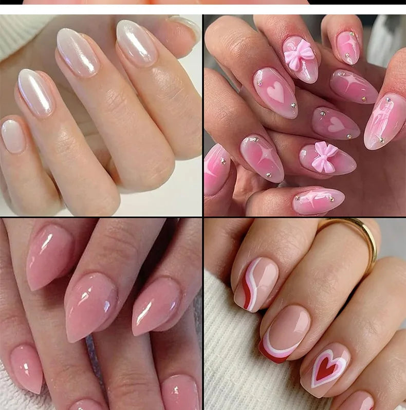 120-600Pcs False Nail Tips Soft Gel Fingertip Semi-matte Square French Coffin Full Half Cover Artificial Fake Nails Extension.