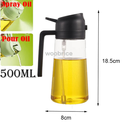 2in1 Kitchen Spray Oil Dispenser Oil Sprayer Polisher or Oil Brush for Air Fryer Salad Grilling Roasting Cooking Kitchen Acceeso