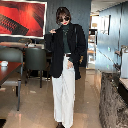 Herbst Und Winter Vielseitig Kleine Hohe Kragen Grundlegende Basis Engen Pullover Koreanische Mode Casual Langarm Top Für Frauen