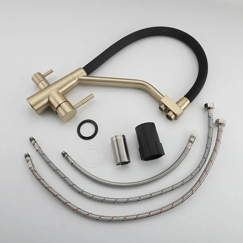 Kitchen Modern Copper Faucet Purification Drinking Water Pull-out Sink Hot and Cold Pure Water Direct Drinking Faucet