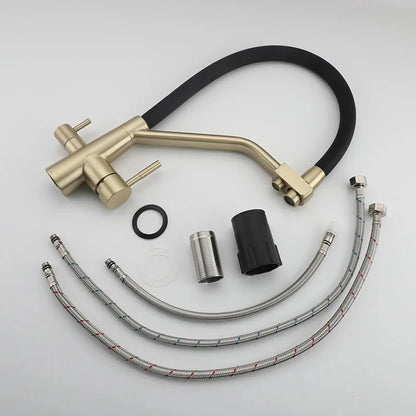 Kitchen Modern Copper Faucet Purification Drinking Water Pull-out Sink Hot and Cold Pure Water Direct Drinking Faucet