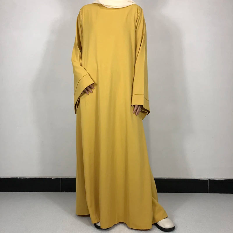 15 Colors Basic Plain Nida Abaya With Free Belt High Quality Muslim Women Modest Simple Dress EID Ramadan Islamic Clothing.