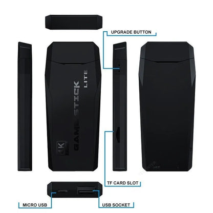 M8 4K TV Game Stick Video Game Console Built-in 40000 Games Wireless Gamepads Controller TV Retro Handheld Game Player for PS1.