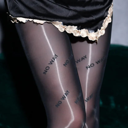 Japan Style Butterfly Patterned Women Pantyhose Fashion Oily Girl Black Sexy Tights Female Stocking Transparent Silk.