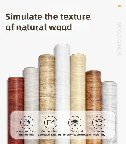 40 cm Möbelrenovierungsaufkleber, selbstklebende Holzmaserungsaufkleber, Tapetenschränke, Holztüren, Tischplatten, Wandaufkleber