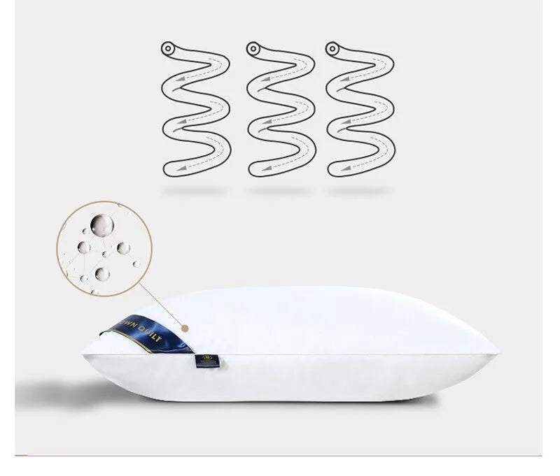 Solid color 48*74 2PCS sleeping Pillows for home bedroom Stuffed 5star hotel bounce back soft comfortable bed adult sleep pillow.