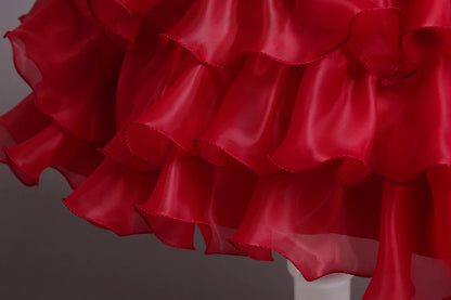 Kinderkleid, rotes Prinzessin-Halloween-Kleid, Kinderkleid, Blumenkleid, 4 bis 12 Jahre Mädchen, Klavier-Performance-Kleid.