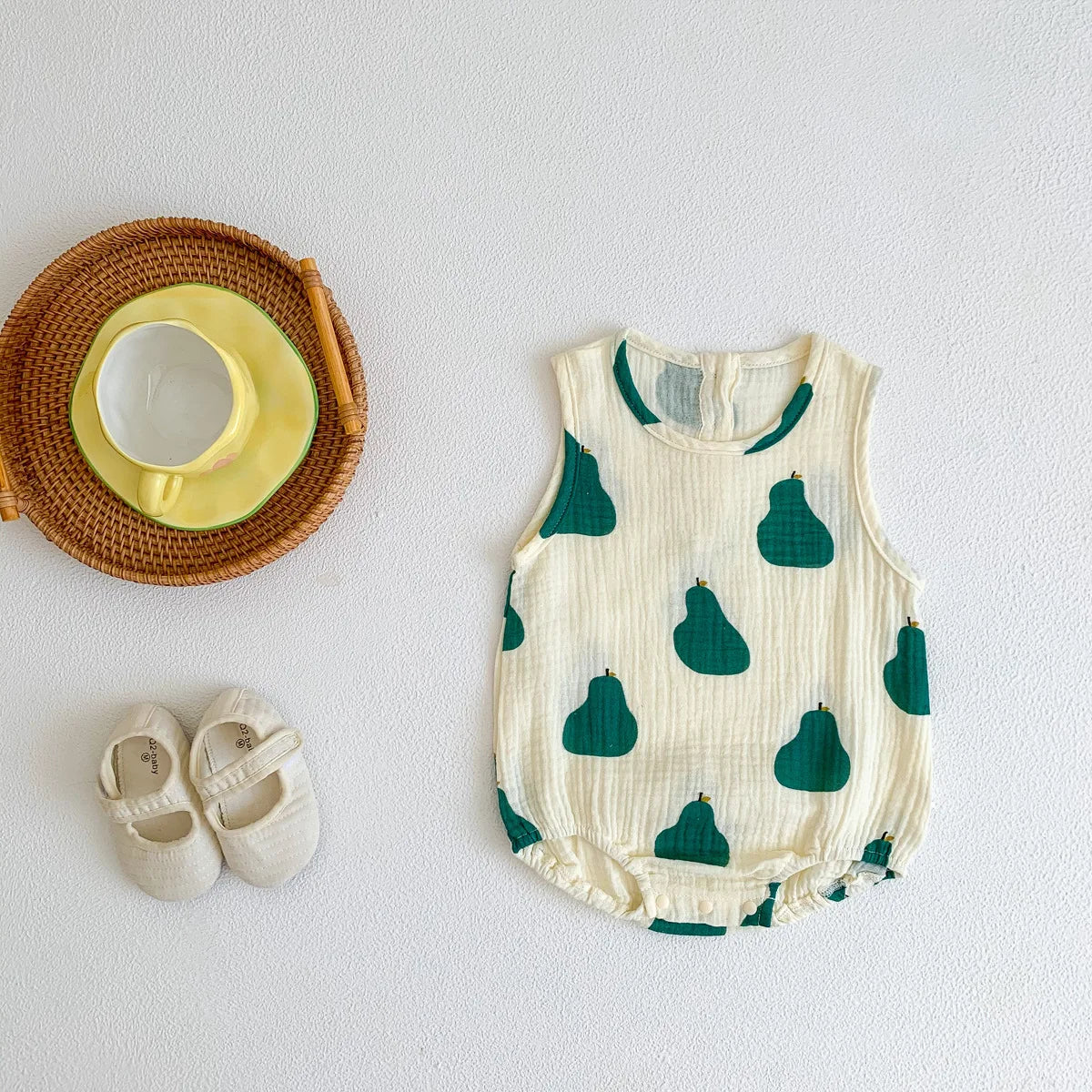 2023 neue Im Sommer Infant Neugeborene Baby Mädchen Jungen Falten Tuch Baumwolle Outfits Kinder Casual Overalls Kleinkind Bodys