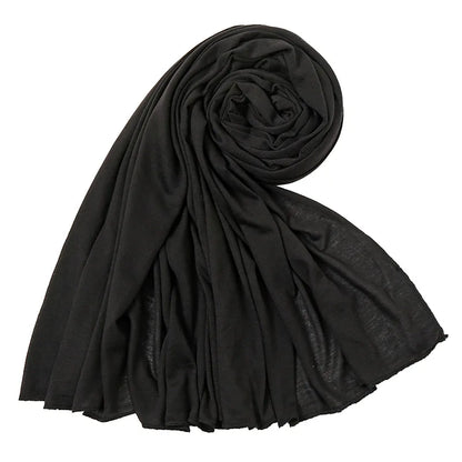 Hot Muslim Fashion Woman Soft Hijabs Scarf Shawl Plain Cotton Jersey Scarves Turban Women Long Shawls Head Wrap Headband Abaya