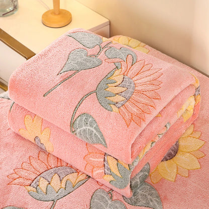 Bonenjoy 1pc Blanket Floral Style Bedspread Fleece Blanket Plaid Travel Shawl Sofa Nap Blankets Home Bedsheet manta.