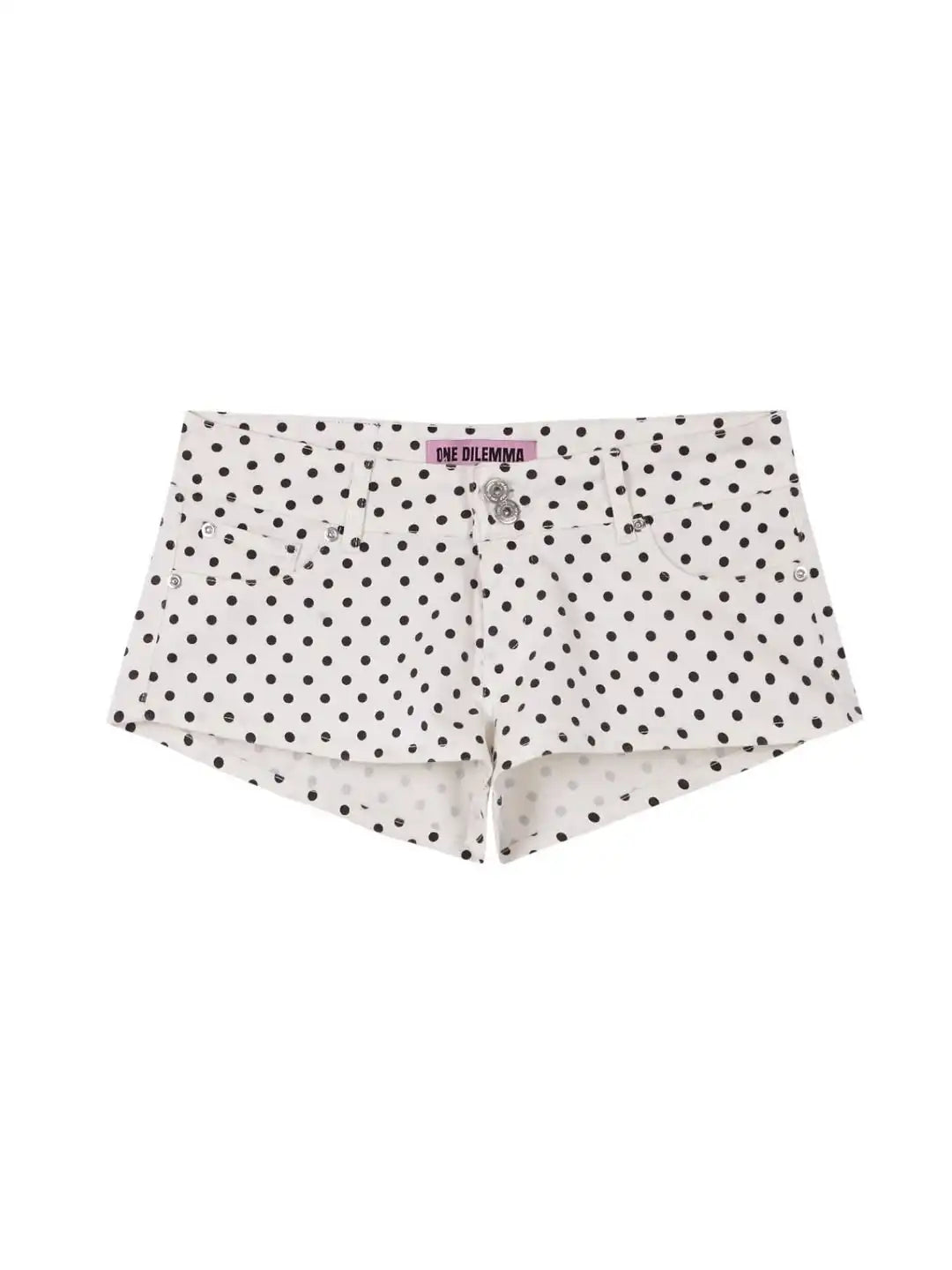 ONE DILEMMA Fashion Printing Shorts Harajuku Y2K Women's clothing Hot Girl Sexy Washed Denim Shorts Low Waist Mini Skirts.