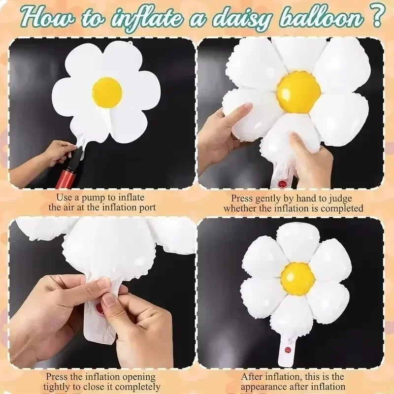 10/1PCS Weiß Gänseblümchen Blume Ballon Multi Größe Sonnenblumen Folie Ballons Helium Ball Kinder Geburtstag Party Baby Dusche dekoration.