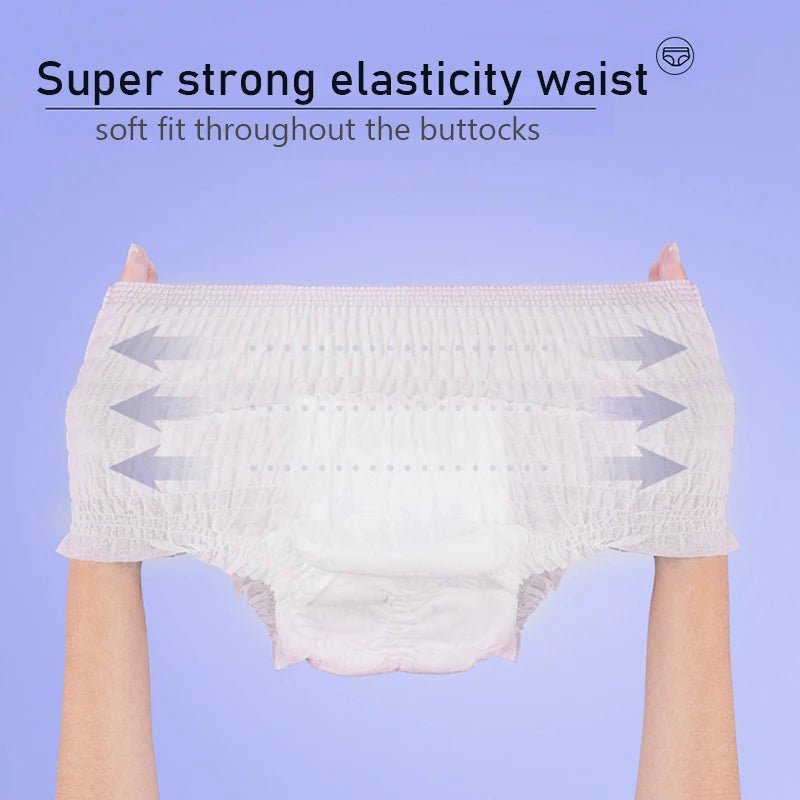 20Pcs=2packs Disposable Menstrual Pants Women Sanitary Pad Plus Size Period Panties Leakproof Menstrual Sleeping Pants.