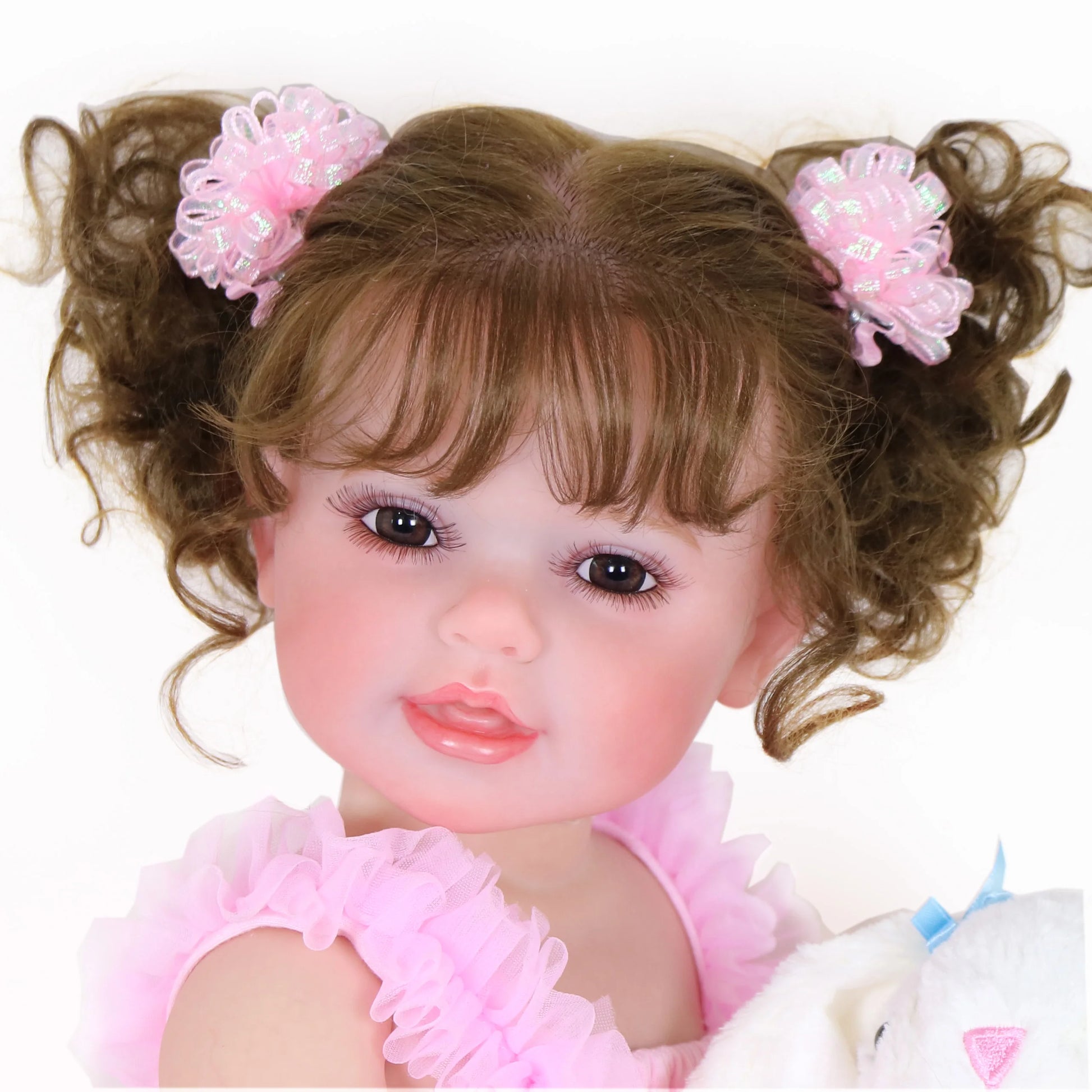 Reborn Toddler Girl Doll -22 inch Happy Dance with 3D Painted Skin Visible Veins and Soft Full Vinyl with Rooted Hair/Christmas.