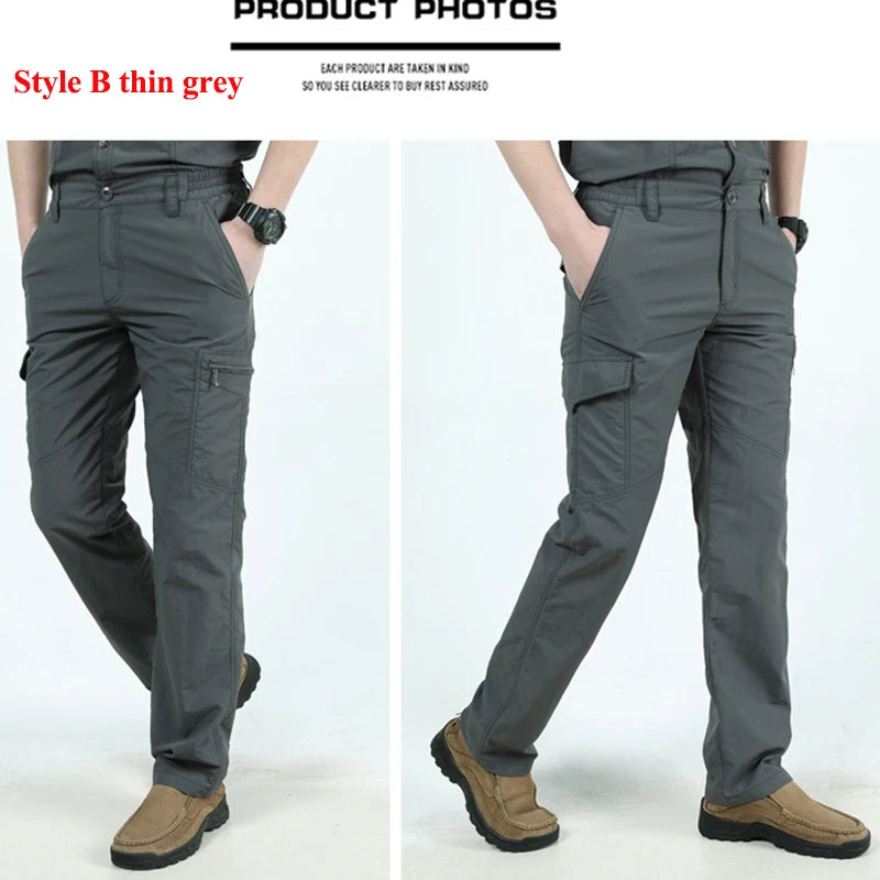 Tactical Cargo Pants Men Outdoor Waterproof SWAT Combat Military Camouflage Trousers Casual Multi Pocket Male Work Joggers.