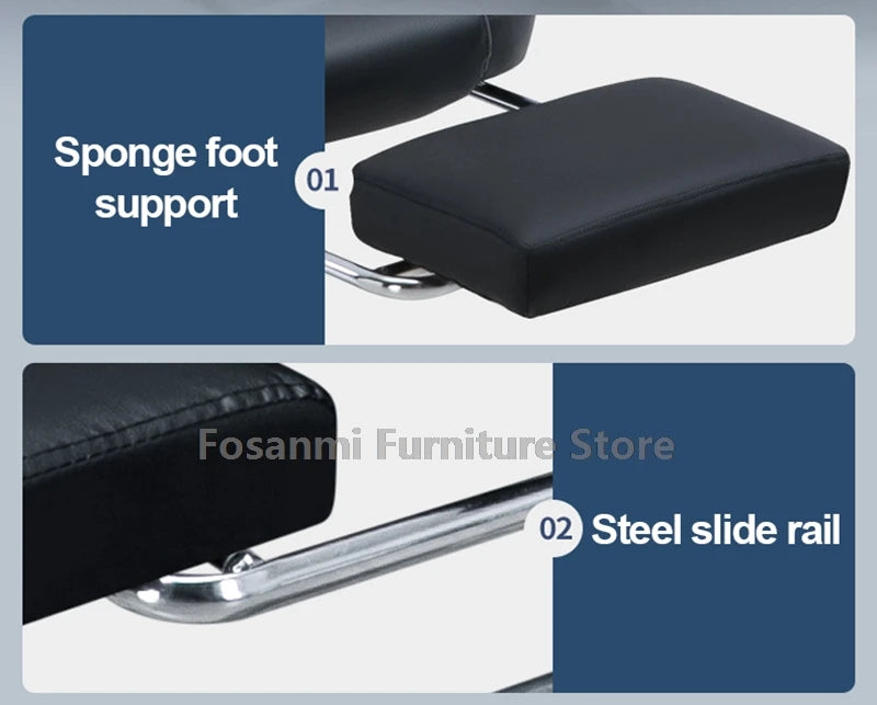 Dicker Boss-Bürostuhl mit hoher Rückenlehne und Armlehnen, Leder-Computer-Drehstuhl, ergonomische Liege-Gamer-Schreibtischstühle für Zuhause