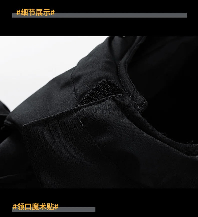 M-10XL Oversize Vests New Lambskin Vest Men's Autumn and Winter Warm and Detachable Hooded Youth Vests Windproof Waistcoats