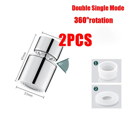 360°Universal Kitchen Faucet Anti-splash Aerator Bathroom Tap Rotatable Faucet 2 Mode Tap Nozzle Bubbler Kitchen Sink Faucet.