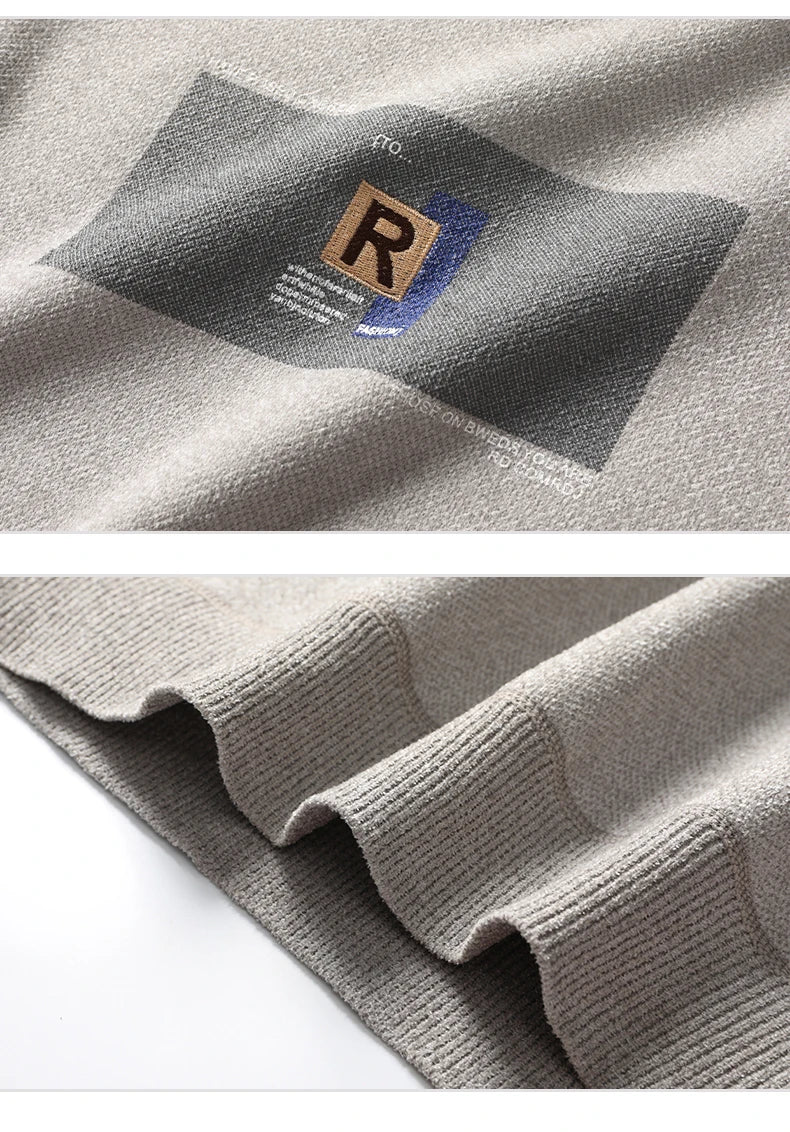 Men's Fleece Lined Pullovers Fashion Sweaters Autumn Winter Jumpers Fashion New Jersey Men's Clothes.