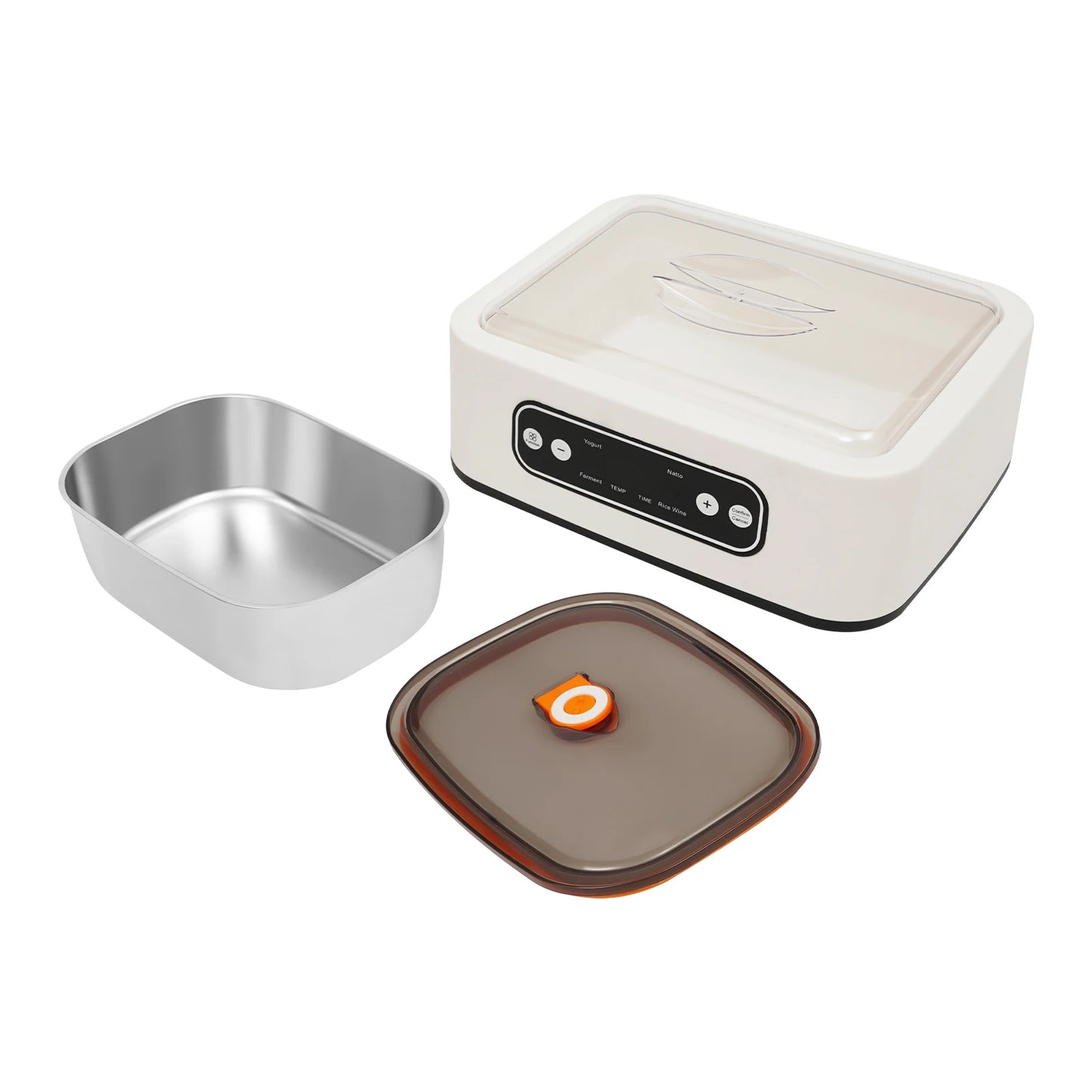 20W Square Yogurt Maker Yoghurt Making Machine LED Digital Temperature Control,with 9 Cups 100ml Each Cup.