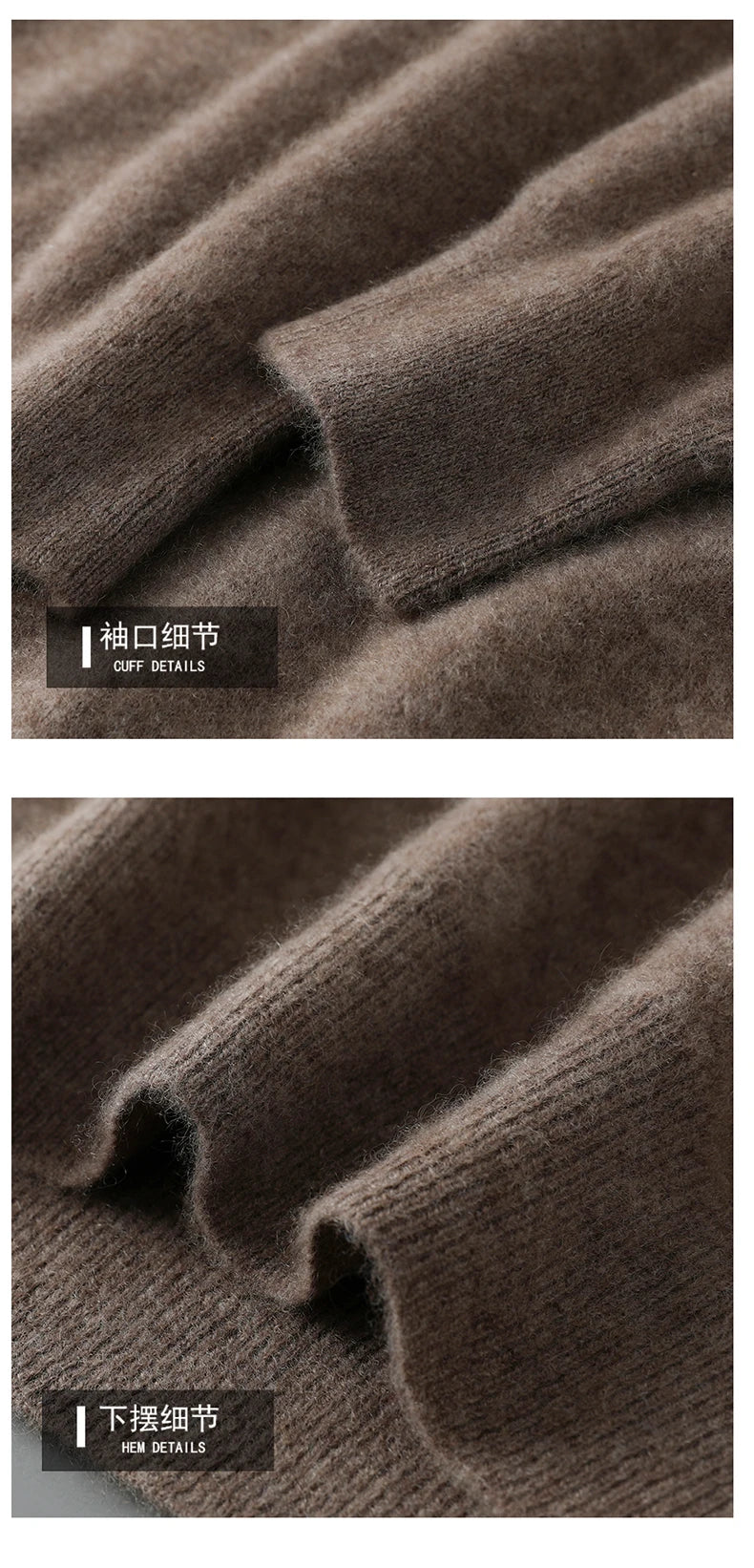 2025 Autumn/Winter High Collar Men's 100% Pure Wool Stylish Youth Loose Knitted Outerwear Flip Collar Casual Base Men's Sweaters