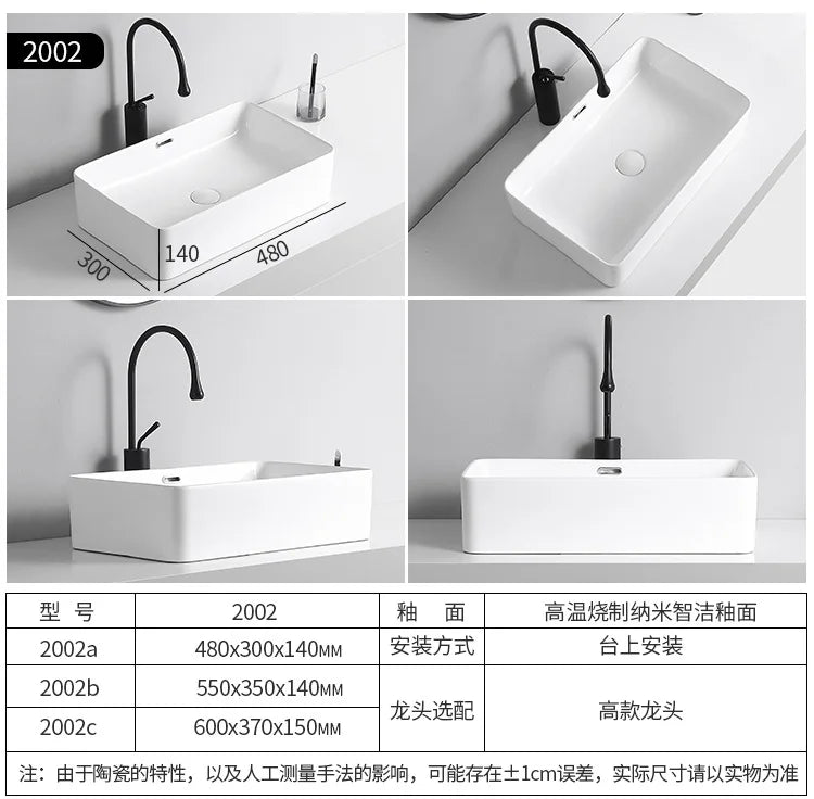 Arbeits platte Waschbecken Seite Entwässerung Keramik Waschbecken Balkon Waschbecken Kunst becken Einzel becken quadratischer Kreis