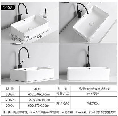 Arbeits platte Waschbecken Seite Entwässerung Keramik Waschbecken Balkon Waschbecken Kunst becken Einzel becken quadratischer Kreis