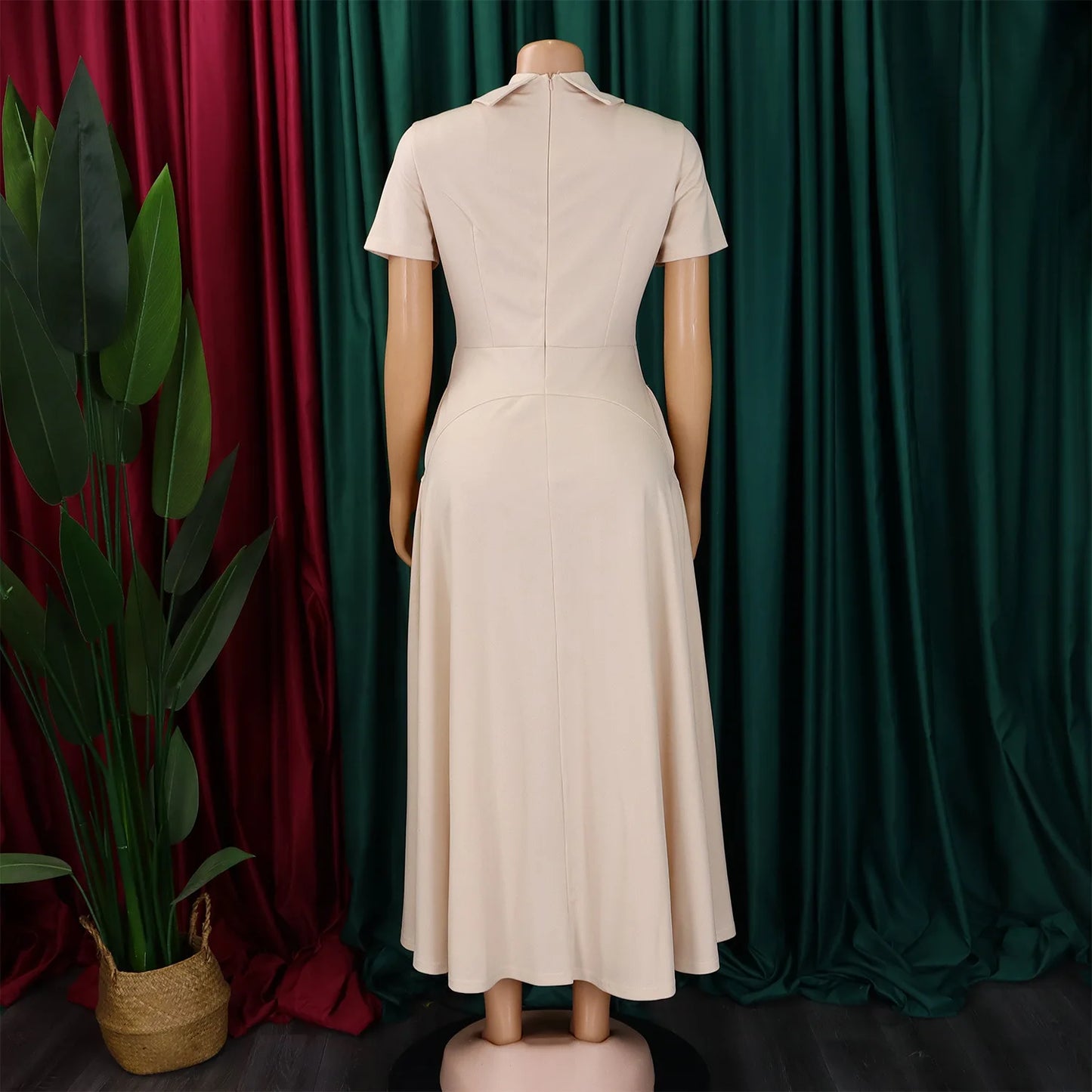 Elegante Kirchenkleider für Frauen, plissiert, A-Linie, kurze Ärmel, unregelmäßige Länge, edle, bescheidene afrikanische Kleider, Party-Anlass, weiblich.