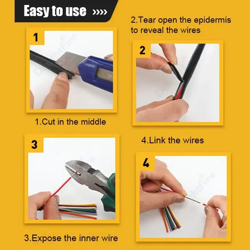 Sheathed Cable 2 3 4 5 6 7 8 Core Electrical Wire 28 26 24 22 20 18 AWG Electronic Audio Wires For Automotive Speakers LED Light.