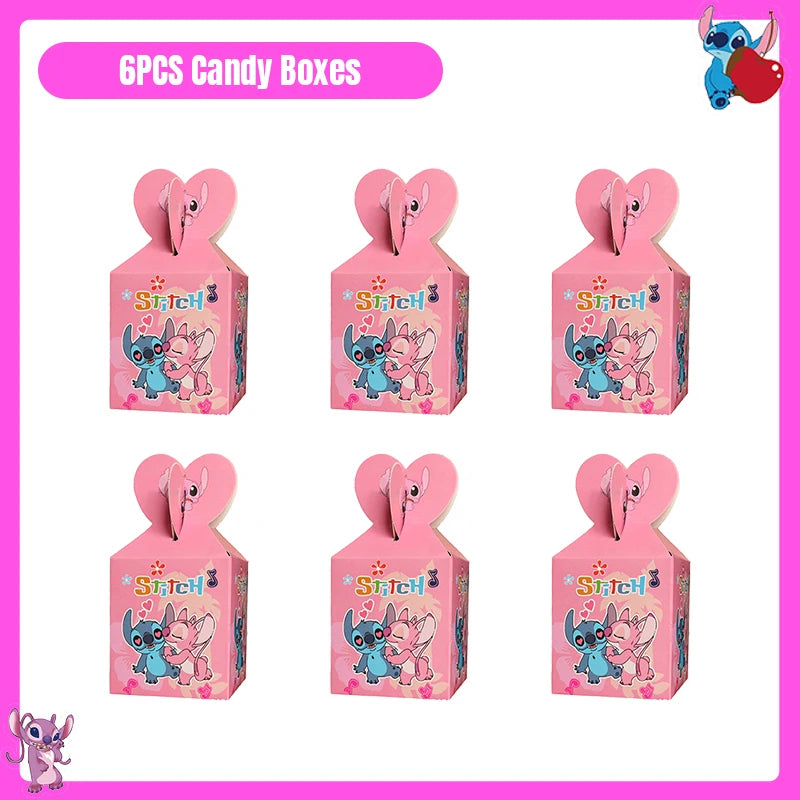 Disney Lilo und Stitch Party Dekoration Geschirr rosa Stitch alles Gute zum Geburtstag Party Thema liefert Ballon Hintergrund Tasse Teller.