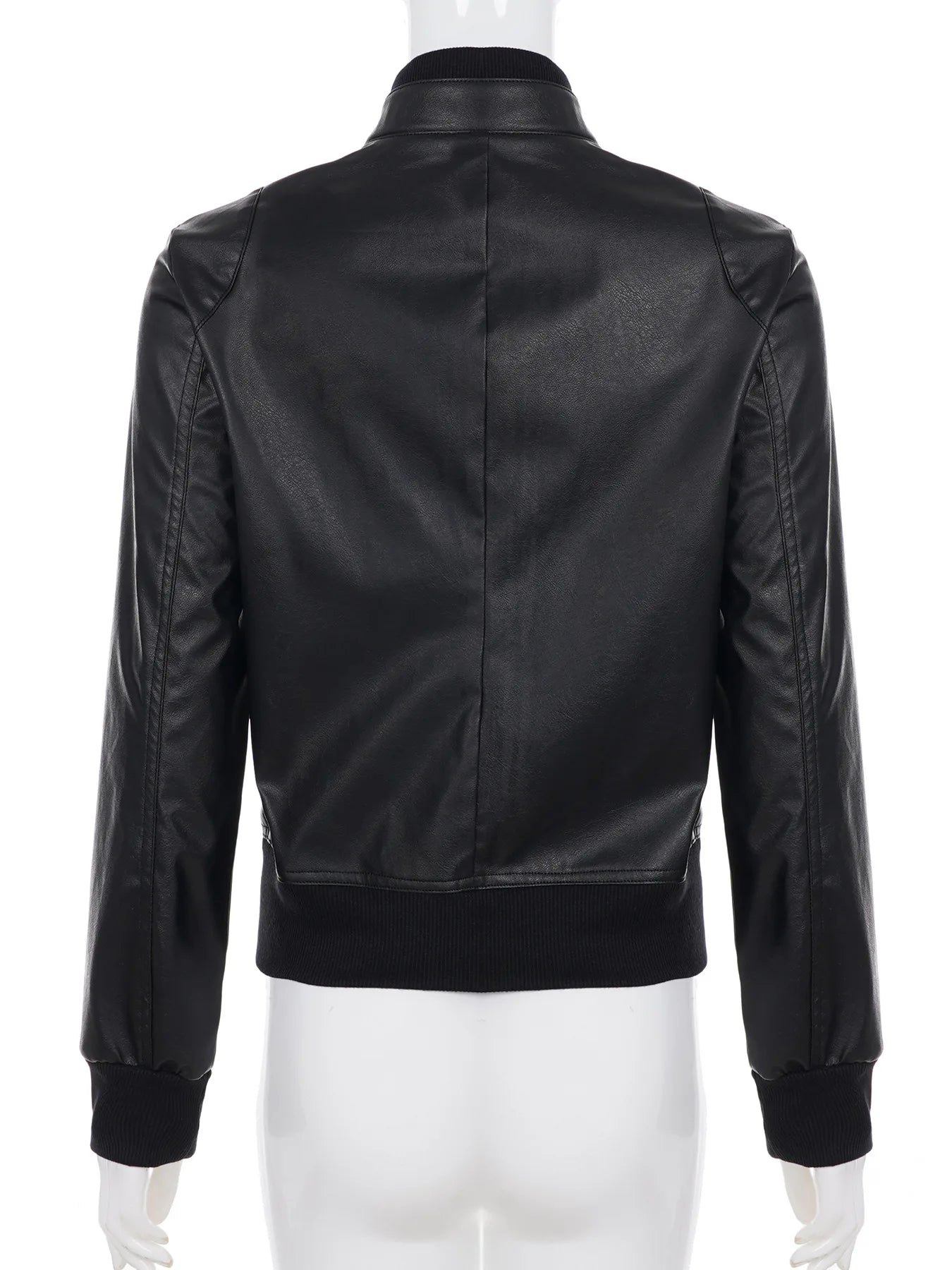 AltGoth Harajuku Streetwear Pu Leder Jacke Mall Gothic Cyber Punk Rollkragen Crop Mäntel Hipster Dark Grunge Rave Outfit Femme.