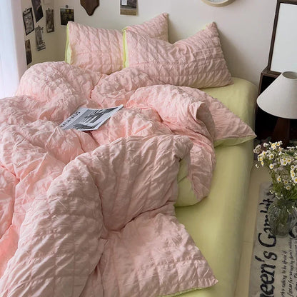 Comforter sets Bedding Set for Boys Girls Bedroom Duvet Cover Pillowcase Bedspread Simple Fashion Bed Sheet Set Bed Linens.