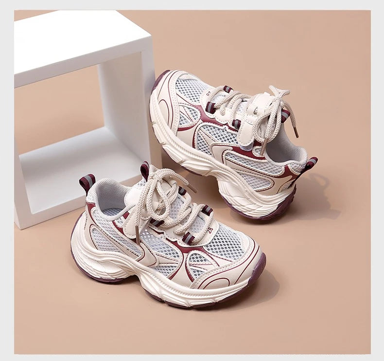 Summer Breathable Mesh Children’s Running Shoes for Boys Girls Non-Slip Soft Sole Toddler Sneakers School Outdoor Play Footwear.