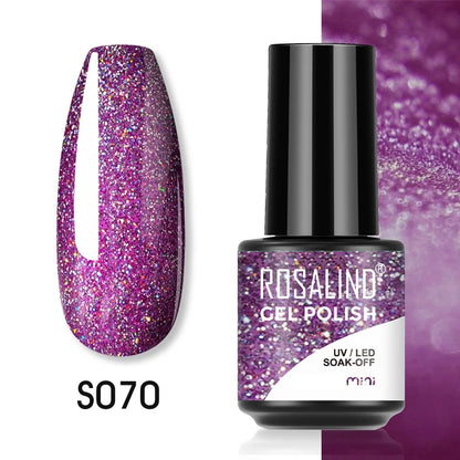 ROSALIND Red Series UV Nail Gel Hybrid Varnish Semi Permanent For Manicure Art Nail Polish Matt Base Top Coat Gel Nail Polish