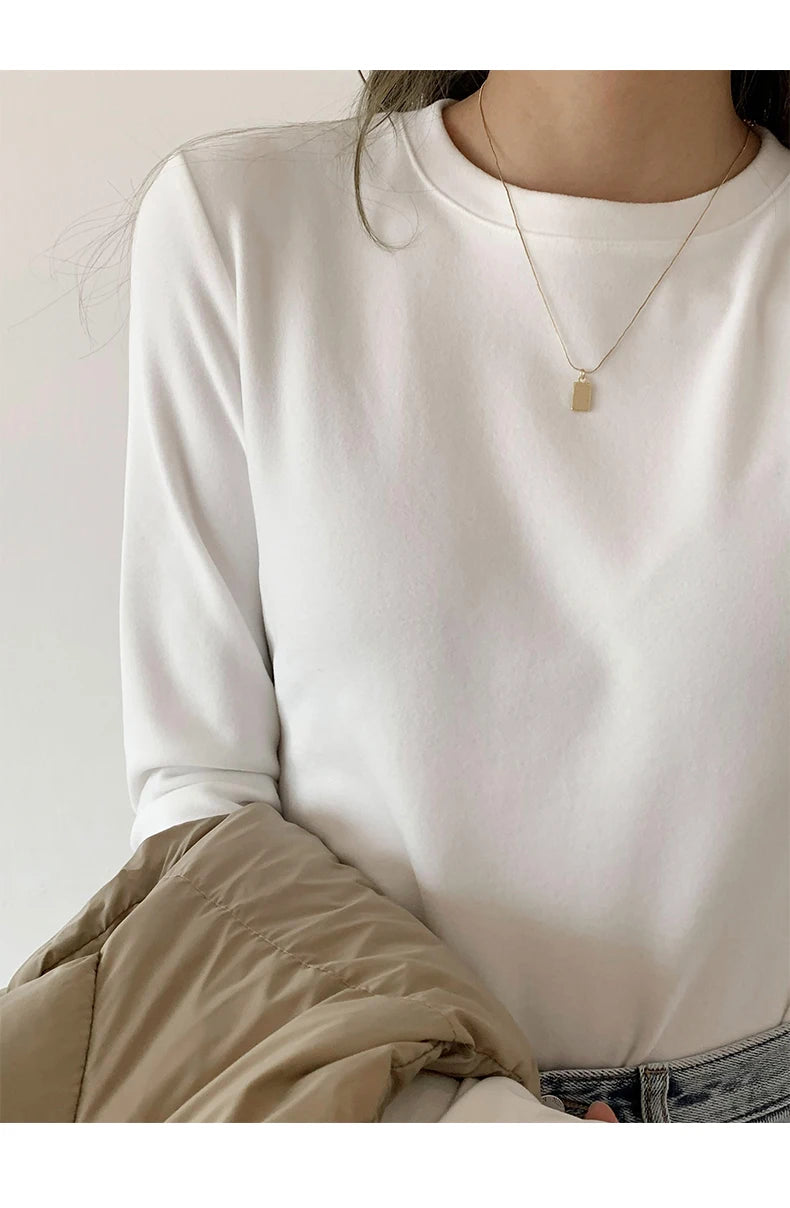 Winter Frauen Pullover T Shirt Frauen Oversize T-Shirt Frau Kleidung Weibliche T Tops Pullover Langarm Rohr Gestrickte T-shirt Top