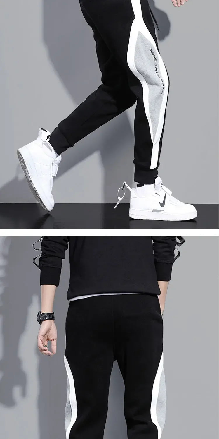 Summer Thin Men's Korean Style Trendy Brand Casual Pants Plus Size Bunched Feet Sweatpants Loose Fit Versatile Pants For Men.