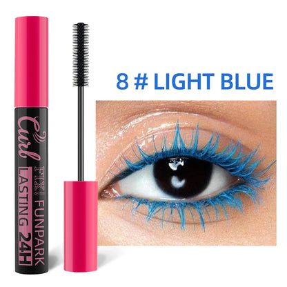 Multicolor Curling Mascara Waterproof Fast Drying Eyelashes Extension Lashes Korean Makeup Lasting White Blue Purple Mascara.