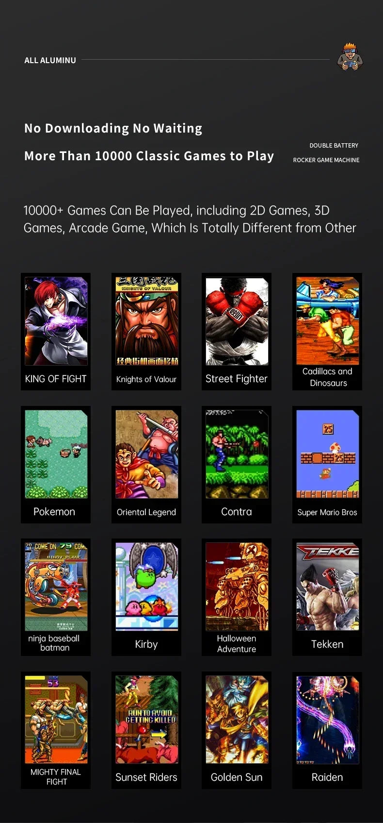 Retro Video Game Console Joystick MT6/M9  Retro Video Game PS1 Double Battle Wireless Controller Console Arcade Game,15000