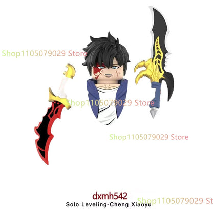 WM6220 WM6221 Anime Cartoon TV Toy Sung Jin Woo Solo Leveling Man S Hunter Level Up Building Blocks for Kids Collect Toys Gift.