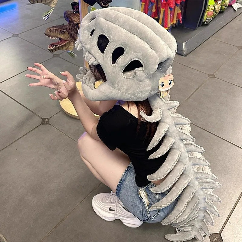 Dinosaur Skeleton Role-Playing Costume Cute And Realistic Dinosaur Plush Adult Children Halloween Christmas Party Costume Gift.
