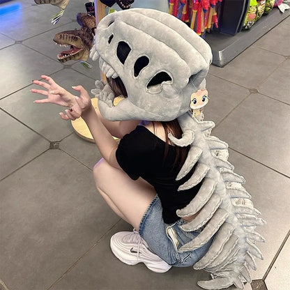 Dinosaur Skeleton Role-Playing Costume Cute And Realistic Dinosaur Plush Adult Children Halloween Christmas Party Costume Gift.